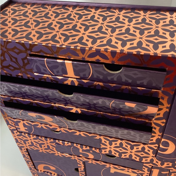 Teavana 12 Days Holiday Gift Advent Calendar Empty Box  Purple Gold Size Large - Picture 4 of 12